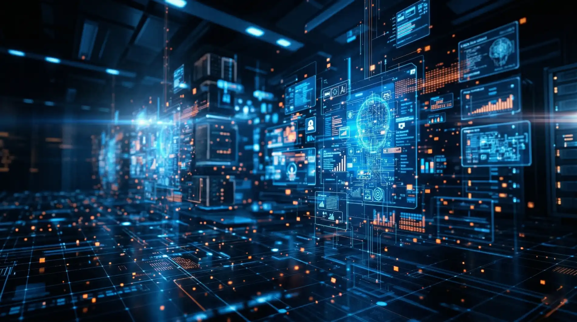 Ein universeller Stecker als Symbol für das Model Context Protocol in der KI-Architektur