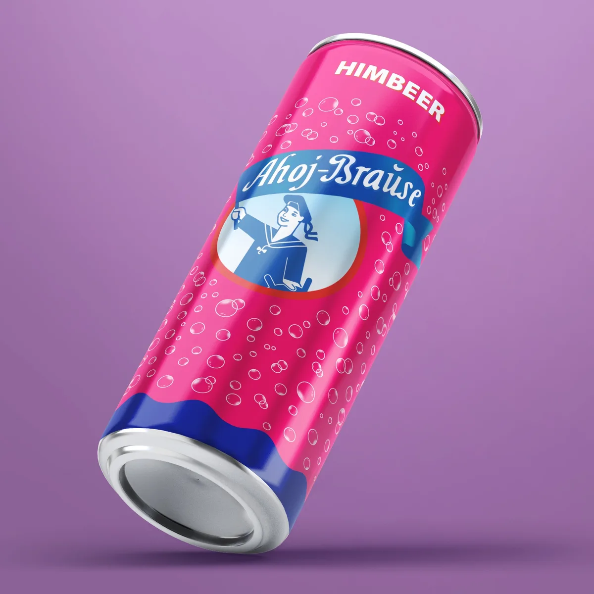 Ahoj-Brause Himbeer Dose – Erfrischungsgetränk in der Dose, Geschmack Himbeere