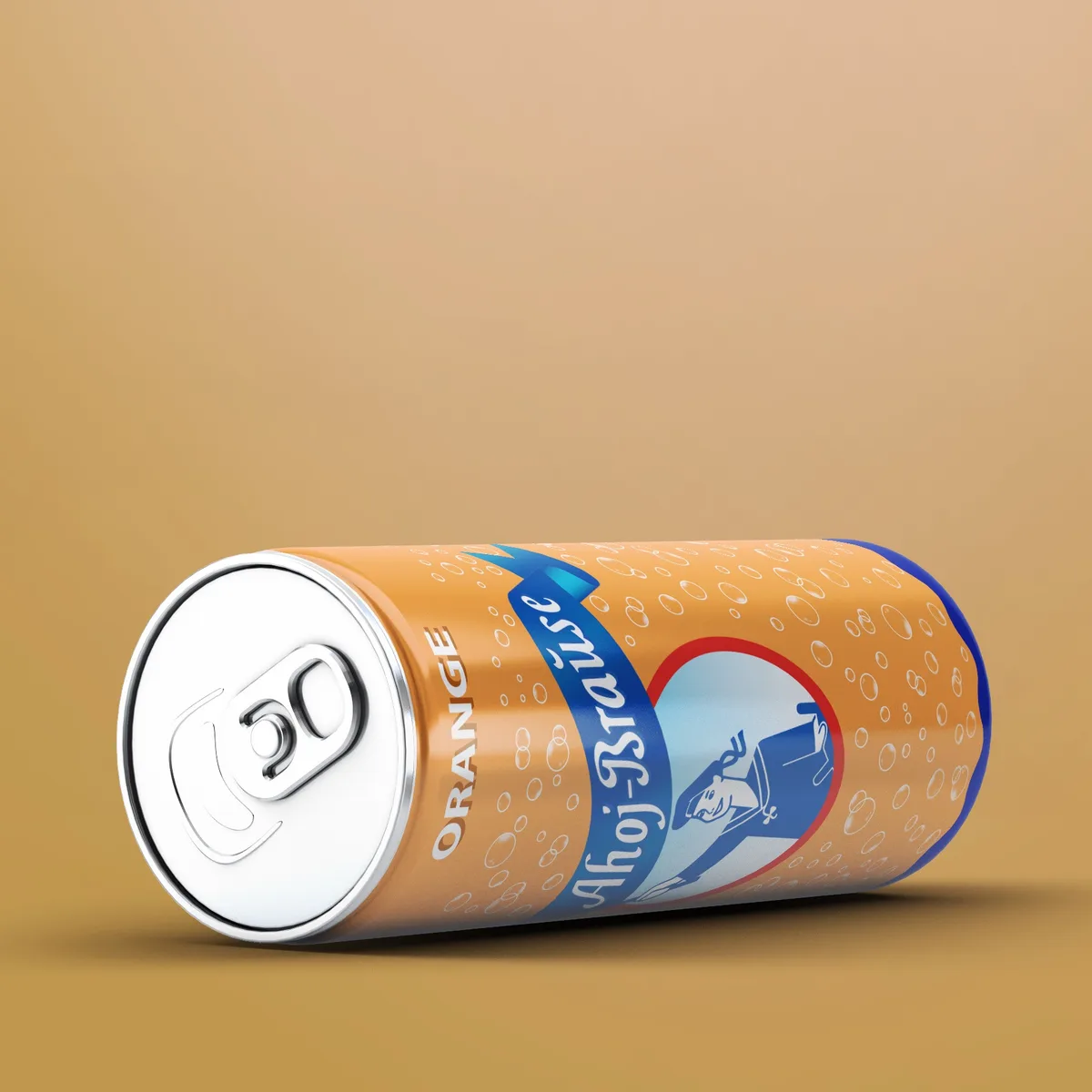 Ahoj-Brause Orange Dose – Erfrischungsgetränk in der Dose, Geschmack Orange