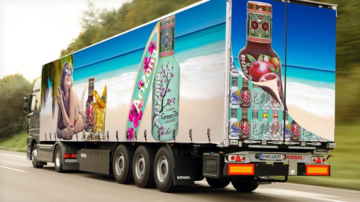 AriZona Eistee LKW-Bedruckung – Truck Branding für die Markenpräsenz im Straßenbild
