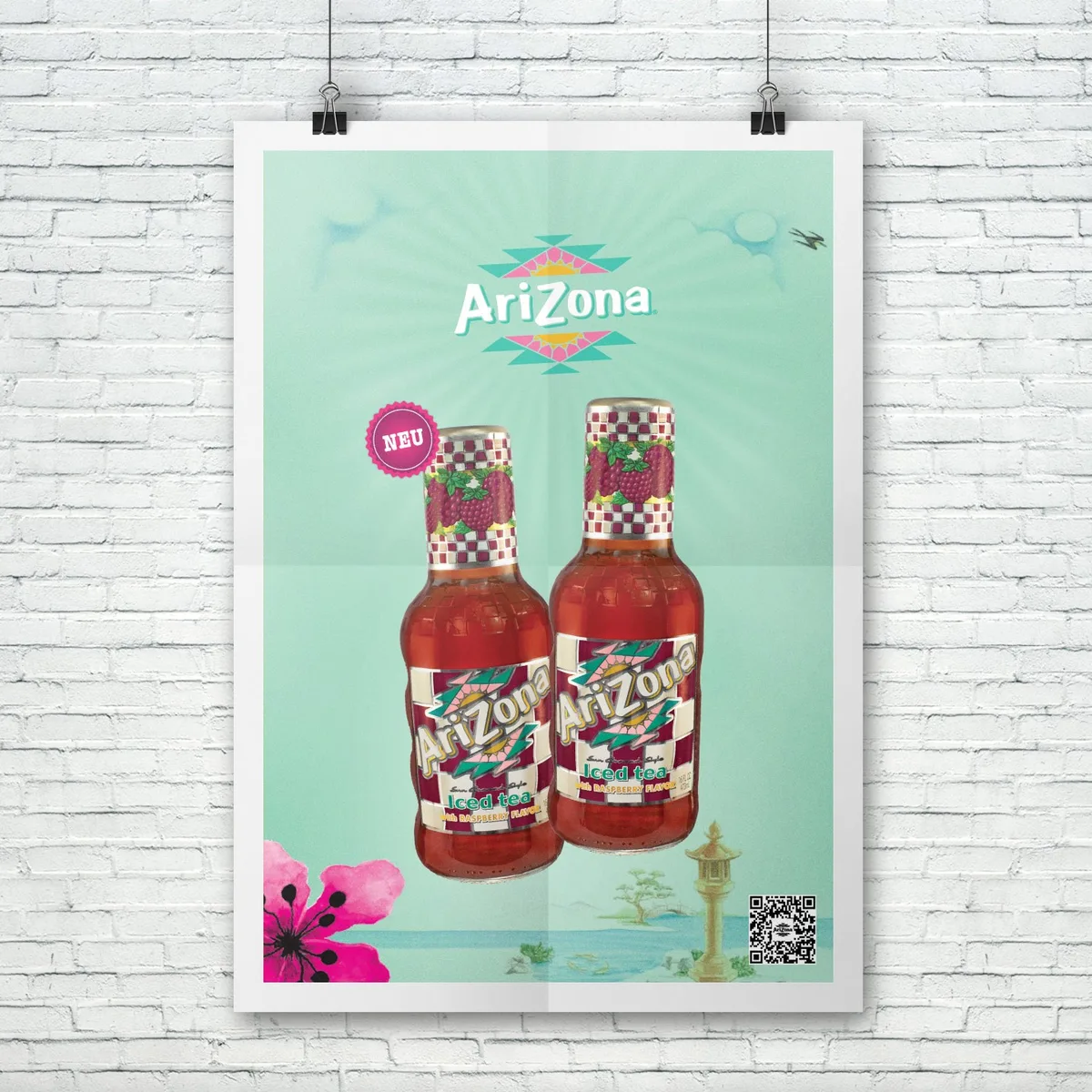 AriZona Eistee Poster – Printwerbung zur Markteinführung in Deutschland