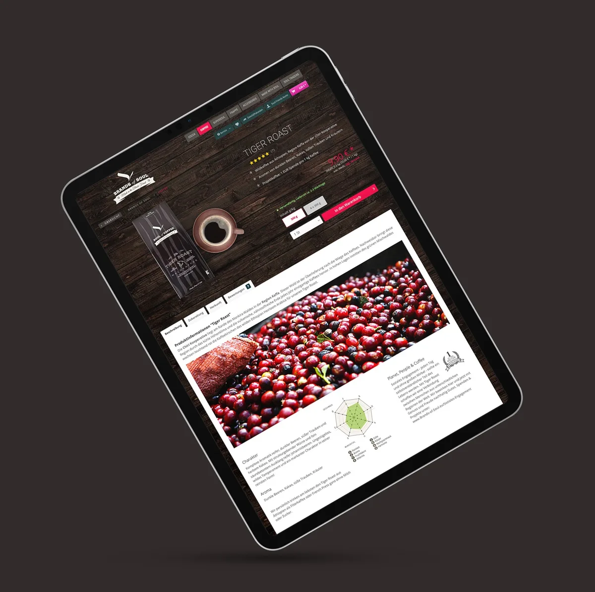 Brands of Soul Online WebShop – Produktdetailseite im Shopware Shop