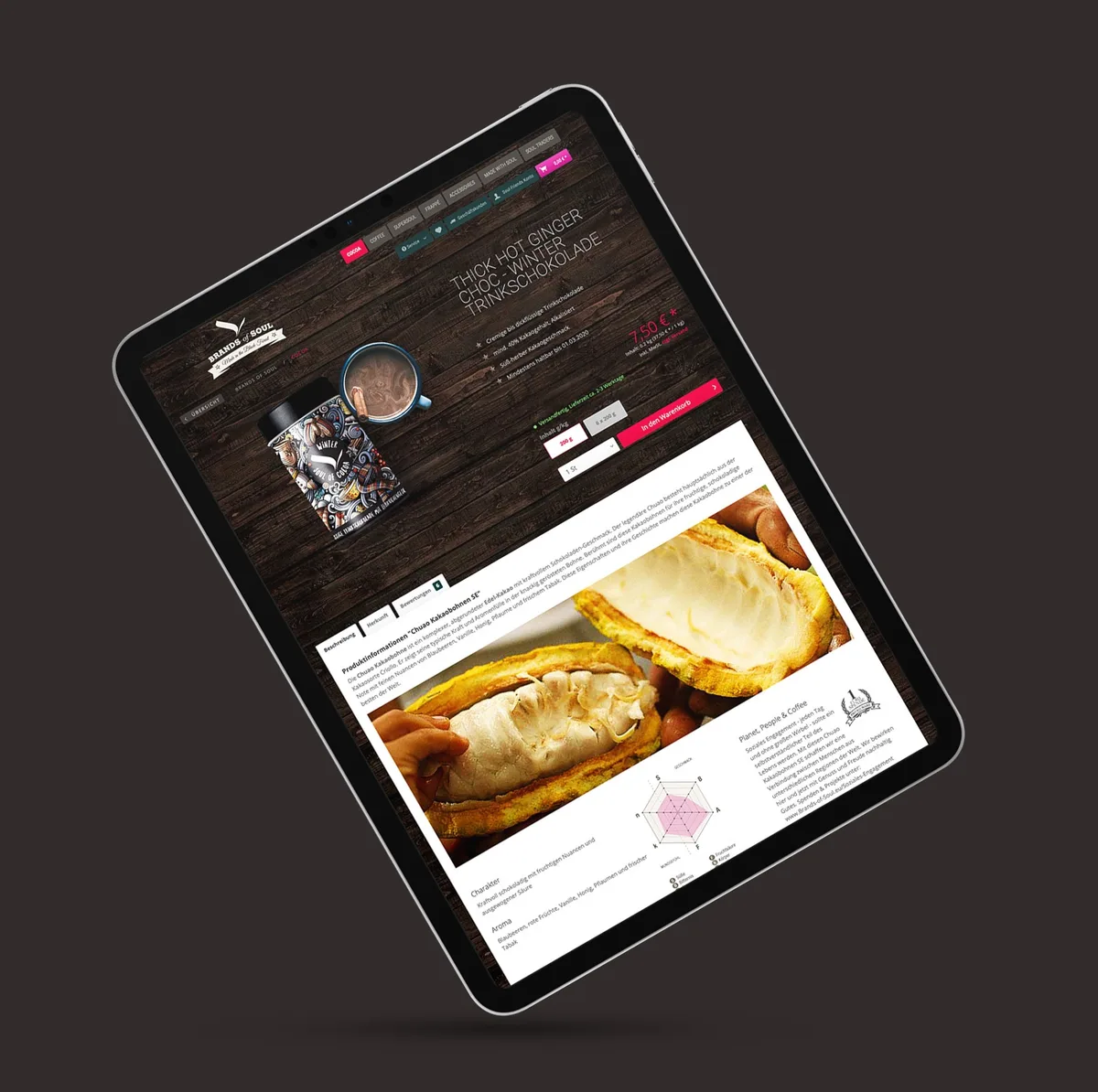 Brands of Soul WebShop – Produktansicht im Shopware Shop