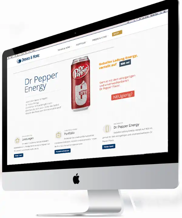 Drinks and More eCommerce – Marketing und Design