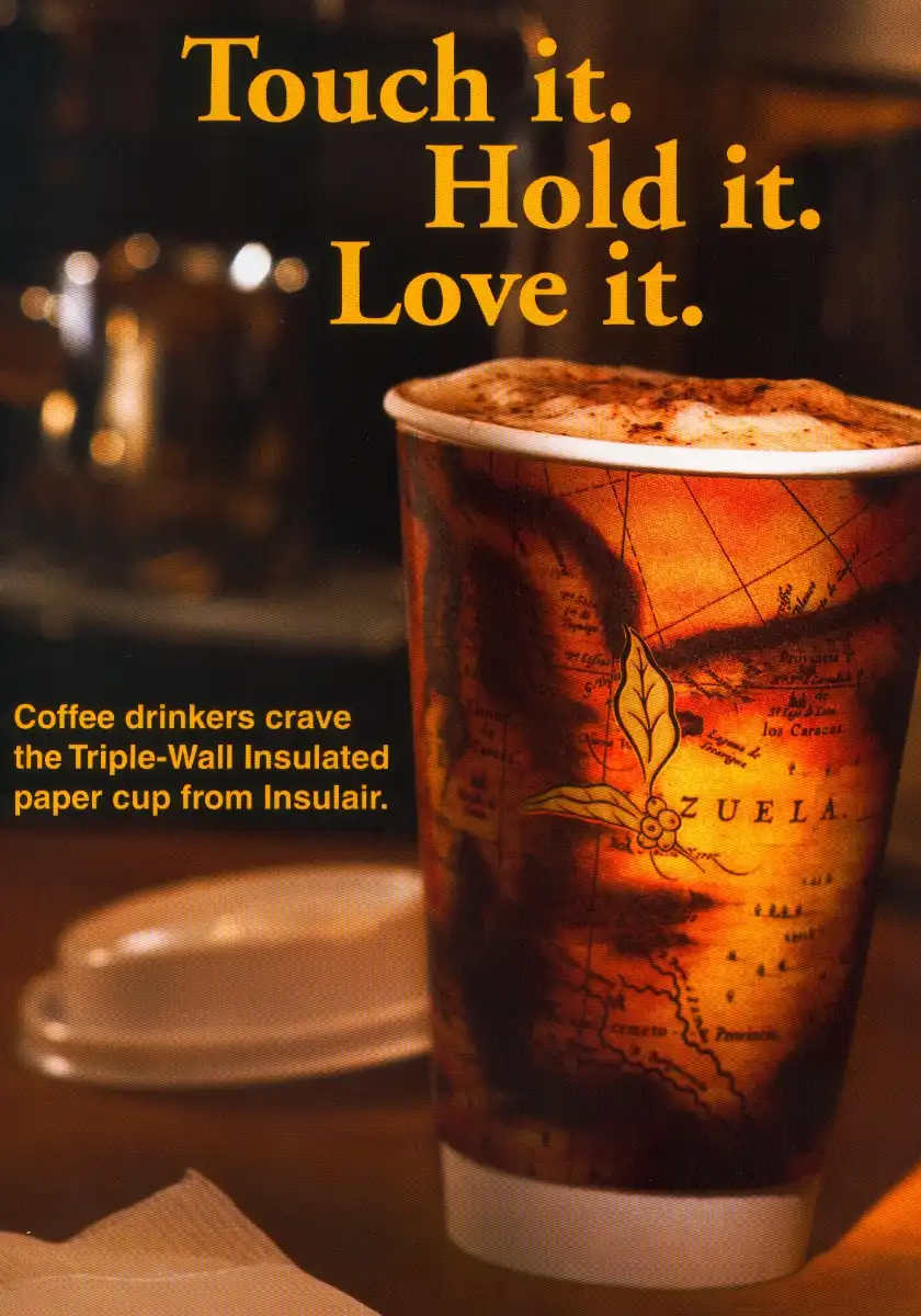 encarta Coffee Cups Verpackungsdesign Referenz