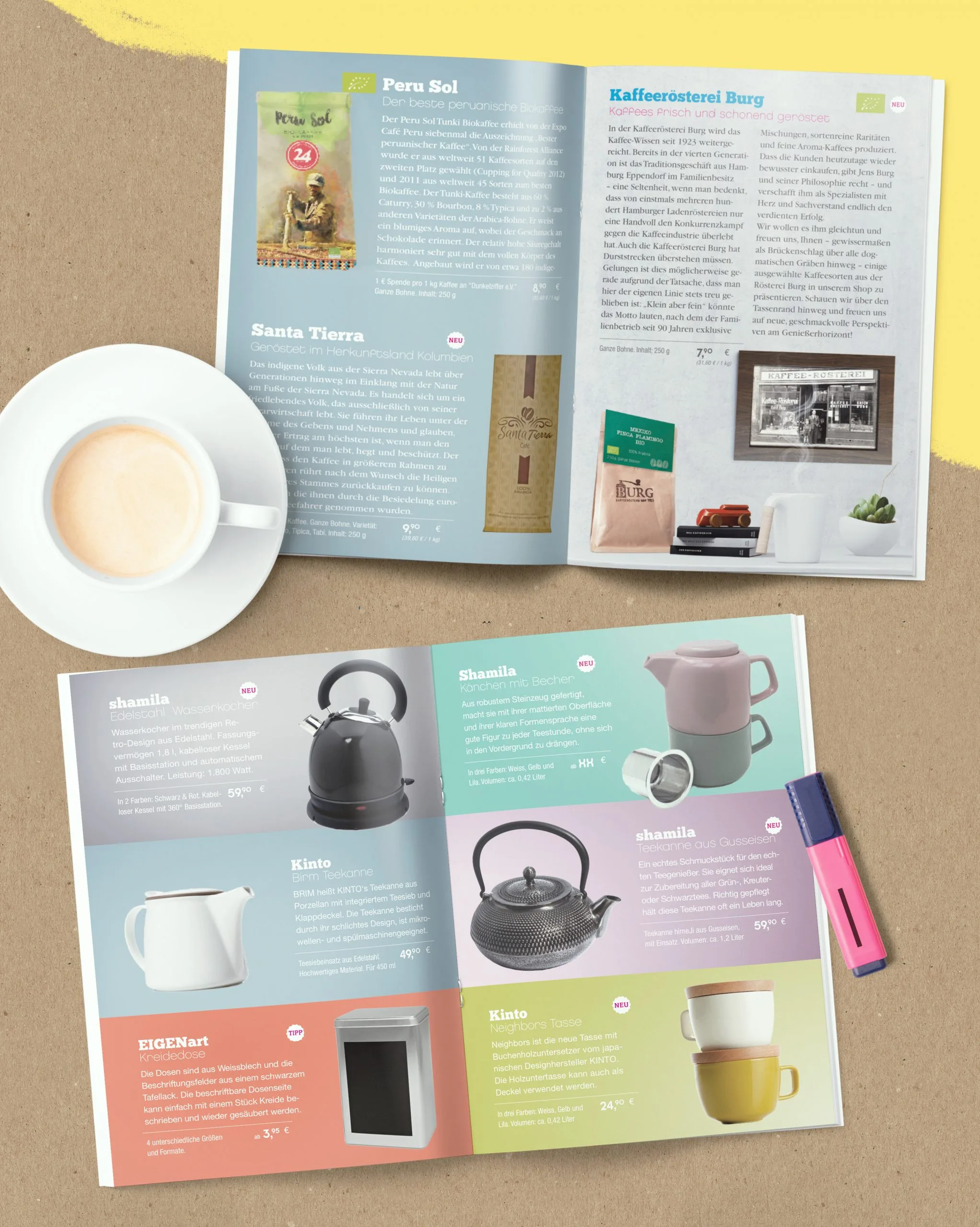 KaffeeShop 24 Kaffee-Magazin – Storytelling im Editorial-Stil