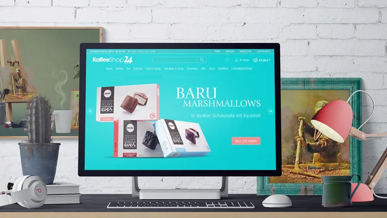 KaffeeShop 24 eCommerce Online Shop – B2B & B2C Plattform mit ERP-Anbindung