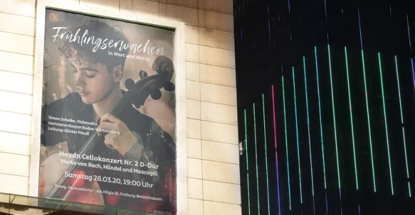 Simon Scheibe Konzert Plakat – Klassische Werbung für Kammermusik in Freiburg