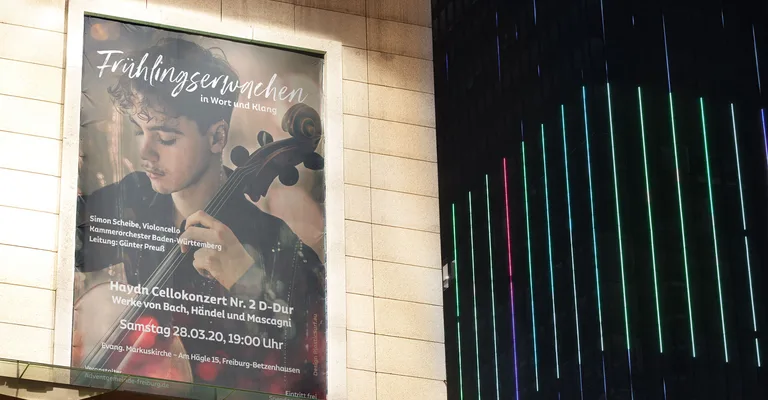 Simon Scheibe Konzert Plakat – Klassische Werbung für Kammermusik in Freiburg