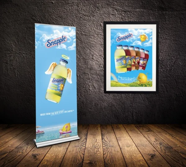 Snapple Limonade Marketing Roll-up Display – POS-Ausstattung für Messe und Handel