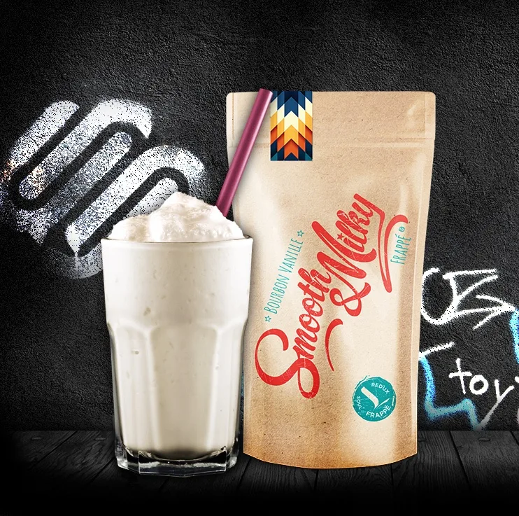 Soul of Frappé Smooth Milky Vanille – Verpackungsdesign für die Vanille-Sorte