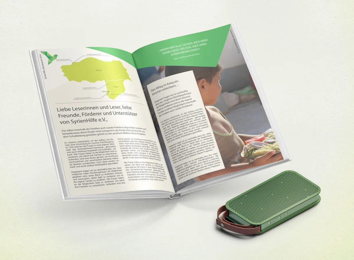 SyrienHilfe Klassische Werbung Jahresbericht – Seite 1