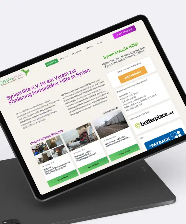 SyrienHilfe WebDesign – Marketing und Design