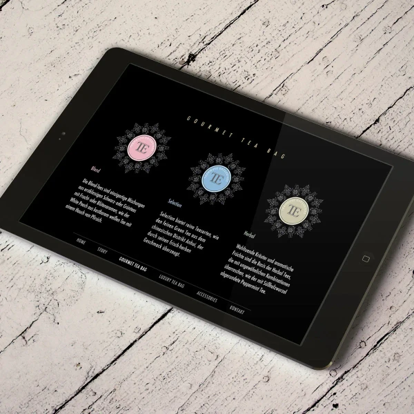 Teahouse Exclusives Webdesign – Mehrsprachige animierte Website für exklusiven Tee